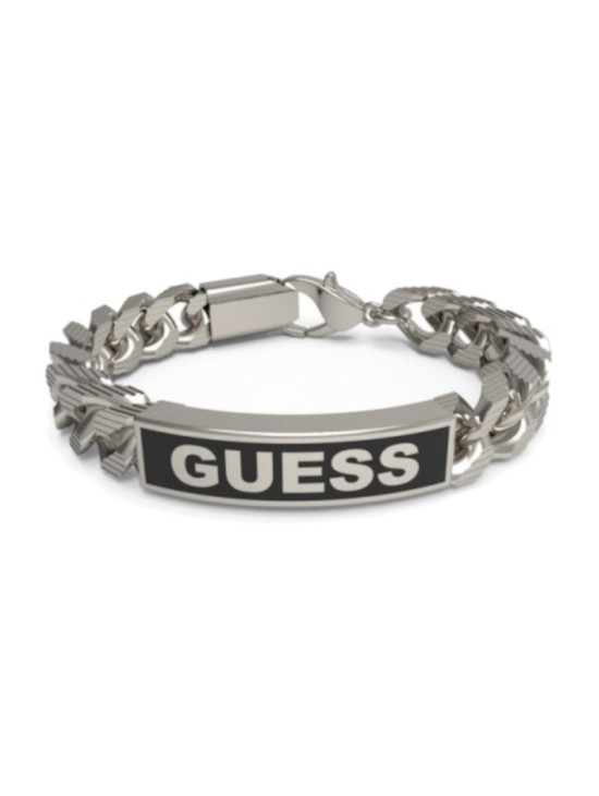 Pulsera Guess JUXB03002JWSTBKS Hombre Plateada | Joyería Parejo