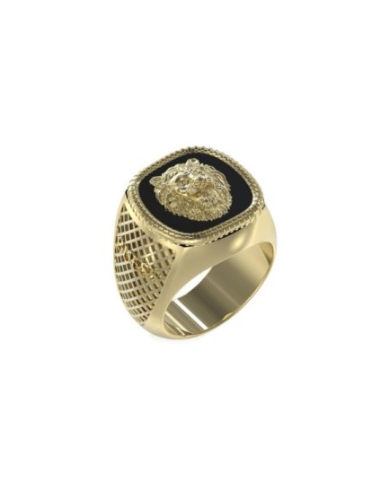 Anillo Guess JUMR04003JWYGBK62 Dorado León Hombre | Joyería Parejo
