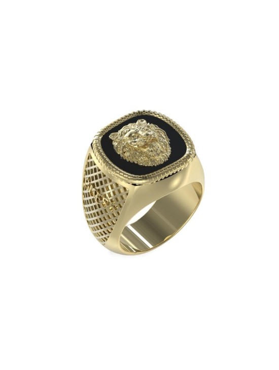 Anel Guess JUMR04003JWYGBK62 Dourado Leão Homem | Joyeria Parejo