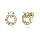 Pendientes Guess JUBE04664JWYGT-U Dorados Corazón Circonitas Mujer