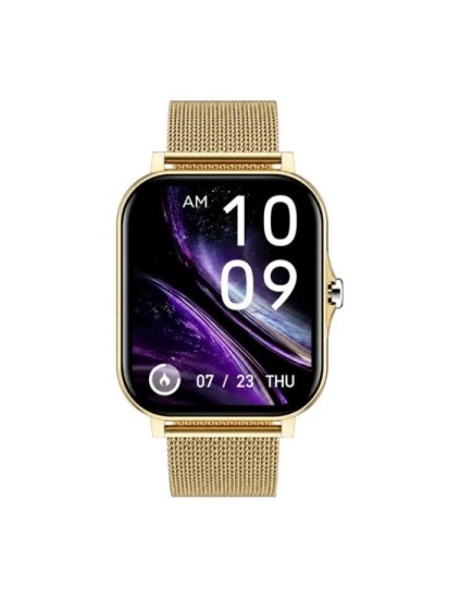 Reloj Smartwatch Derwye Dorado Beige Bluetooth | Joyería Parejo