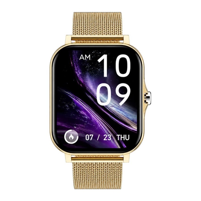 Reloj Smartwatch Derwye Dorado Beige Bluetooth | Joyería Parejo