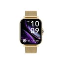 Reloj Smartwatch Derwye Dorado Beige Bluetooth con Correa Milanesa