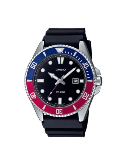 Reloj Casio Hombre MDV-107-1A3VEF Negro Azul-Rojo | Joyería Parejo