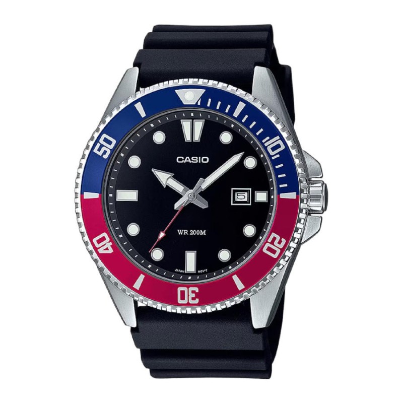 Reloj Casio Hombre MDV-107-1A3VEF Negro Azul-Rojo | Joyería Parejo