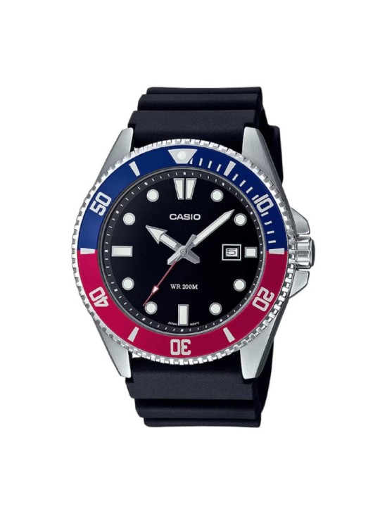 Reloj Casio Hombre MDV-107-1A3VEF Negro Azul-Rojo | Joyería Parejo