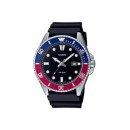Reloj Casio Hombre MDV-107-1A3VEF Negro Bisel Azul y Rojo
