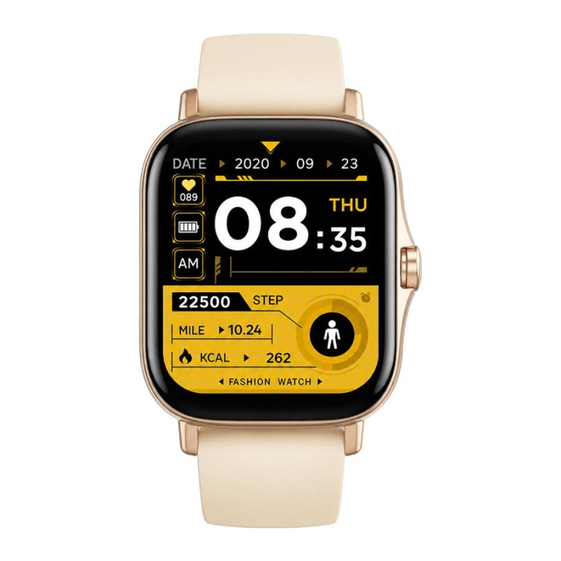 Reloj Derwye Smart Beige Unisex Bluetooth Táctil | Joyería Parejo