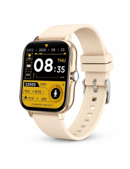 Reloj Derwye Smart Beige Unisex Bluetooth Táctil | Joyería Parejo