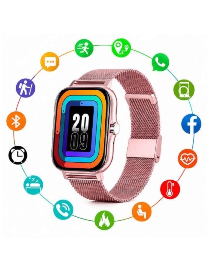 Reloj Derwye Smart Rosa Unisex Bluetooth | Joyería Parejo