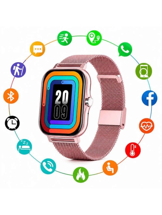 Reloj Derwye Smart Rosa Unisex Bluetooth | Joyería Parejo