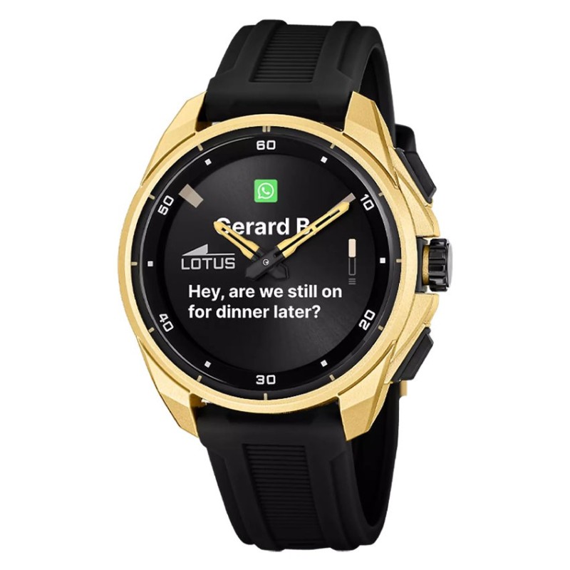 Reloj Lotus Connected Hombre 20002/5 Negro-Dorado | Joyería Parejo