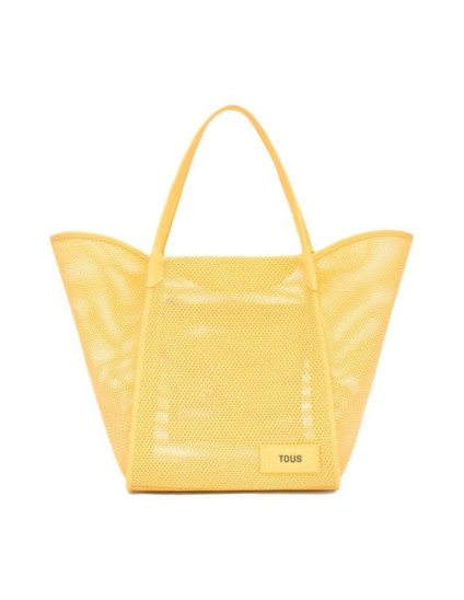 Capazo Grande Tous Tulip Mesh Amarillo 2002438405 | Joyería Parejo