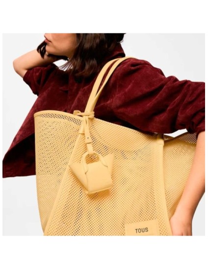 Capazo Grande Tous Tulip Mesh Amarillo 2002438405 | Joyería Parejo