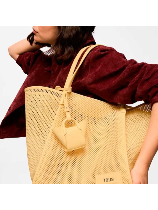 Capazo Grande Tous Tulip Mesh Amarillo 2002438405 | Joyería Parejo
