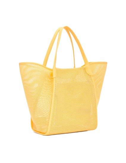 Capazo Grande Tous Tulip Mesh Amarillo 2002438405 | Joyería Parejo