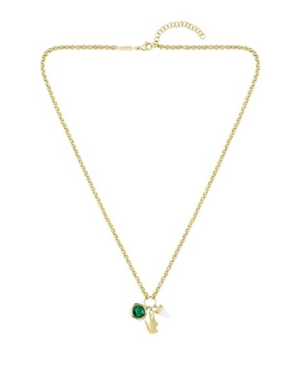 Collar Lacoste 2040615 Dorado con Piedra Verde | Joyería Parejo