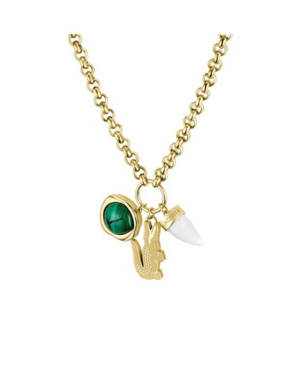Collar Lacoste 2040615 Dorado con Piedra Verde | Joyería Parejo
