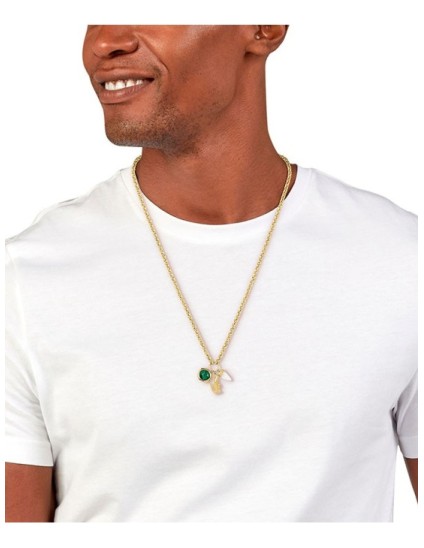 Collar Lacoste 2040615 Dorado con Piedra Verde | Joyería Parejo