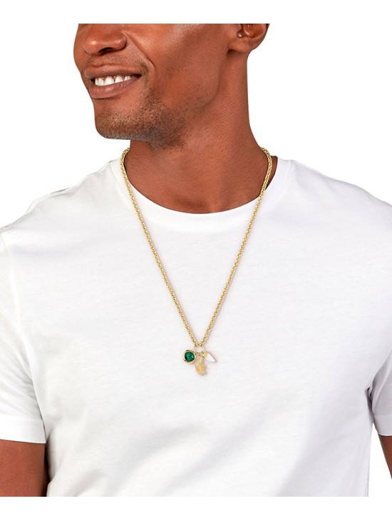 Collar Lacoste 2040615 Dorado con Piedra Verde | Joyería Parejo