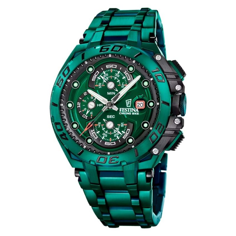 Reloj Festina Chrono Bike F20758/1 Hombre Verde | Joyería Parejo