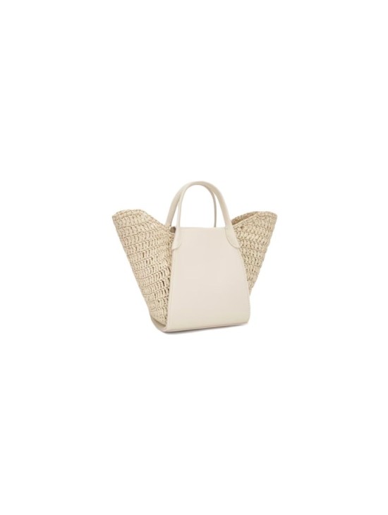 Capazo Pequeño Tous Tulip Rafia Beige 2002438901 | Joyería Parejo