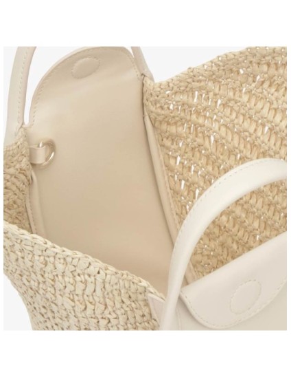 Capazo Pequeño Tous Tulip Rafia Beige 2002438901 | Joyería Parejo