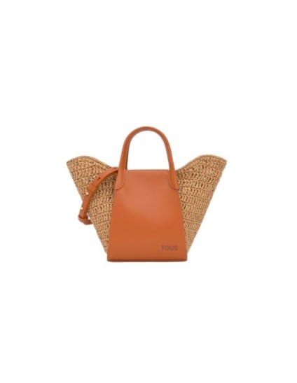 Capazo Pequeño Tous Tulip Rafia Camel 2002438944 | Joyería Parejo
