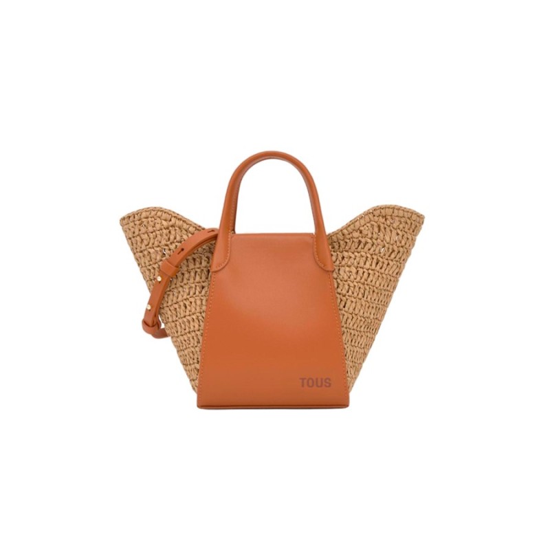 Capazo Pequeño Tous Tulip Rafia Camel 2002438944 | Joyería Parejo