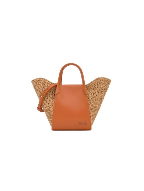 Capazo Pequeño Tous Tulip Rafia Camel 2002438944 | Joyería Parejo