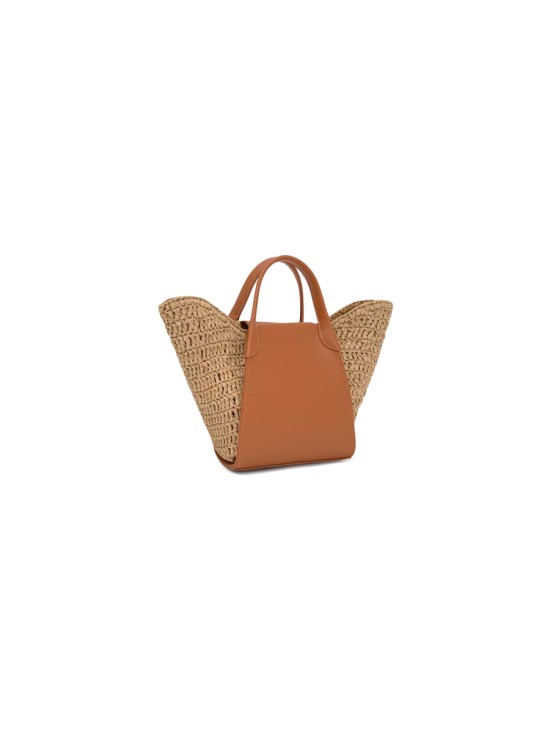 Capazo Pequeño Tous Tulip Rafia Camel 2002438944 | Joyería Parejo