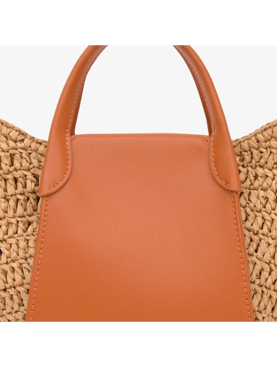 Capazo Pequeño Tous Tulip Rafia Camel 2002438944 | Joyería Parejo