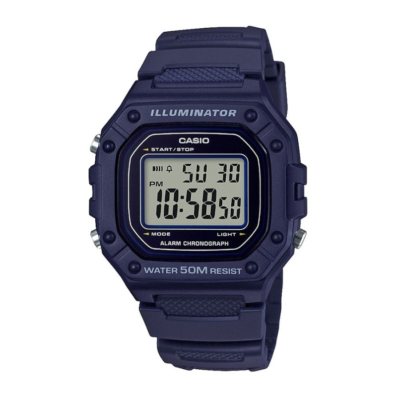 Casio W-218H-2AV Men's Blue Digital Watch | Joyería Parejo
