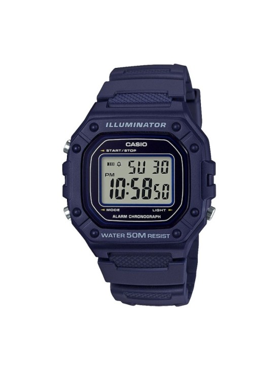 Casio W-218H-2AV Men's Blue Digital Watch | Joyería Parejo