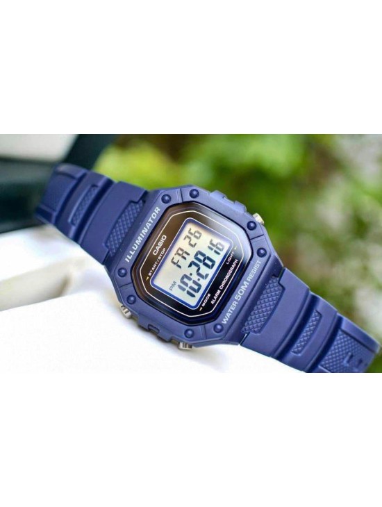 Casio W-218H-2AV Men's Blue Digital Watch | Joyería Parejo