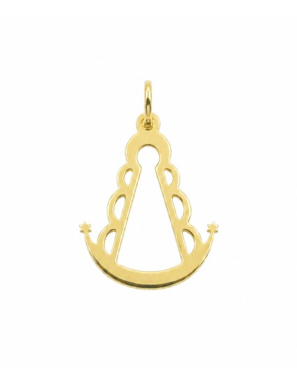 Medalla Virgen del Rocío Silueta Oro 18K | Joyería Parejo
