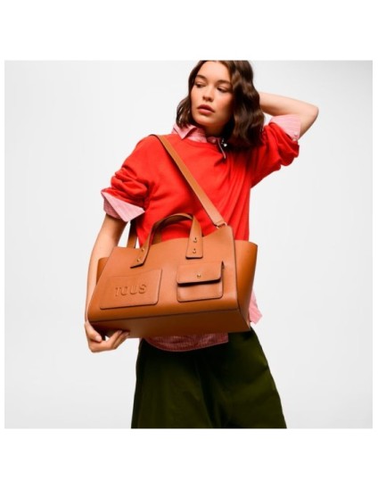 Bolso Bowling Tous Back to Basics Camel 2002437844 | Joyería Parejo