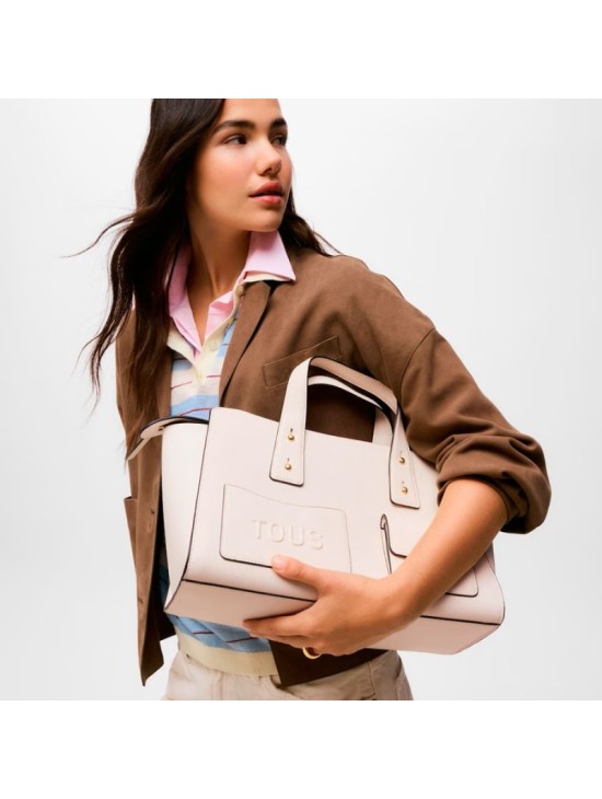 Bolso Bowling Tous Back to Basics Beige 2002437801 | Joyería Parejo