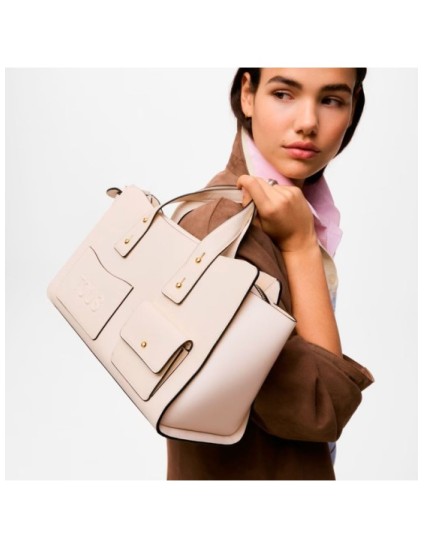 Bolso Bowling Tous Back to Basics Beige 2002437801 | Joyería Parejo