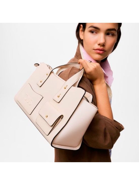 Bolso Bowling Tous Back to Basics Beige 2002437801 | Joyería Parejo