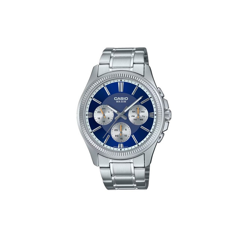 Reloj Casio Hombre MTP-1375D-2A1 Multifunción Azul | Joyería Parejo