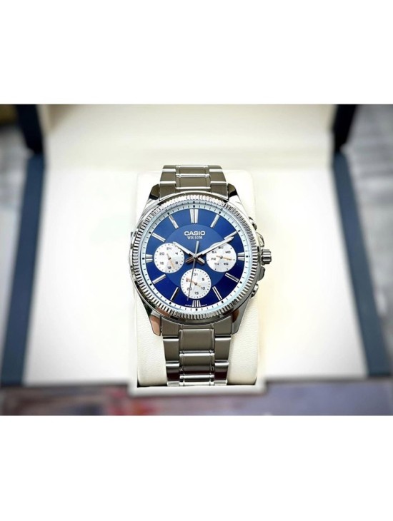 Reloj Casio Hombre MTP-1375D-2A1 Multifunción Azul | Joyería Parejo