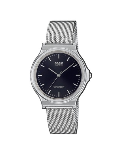 Reloj Casio Unisex MQ-24M-1E Negro Malla Milanesa | Joyería Parejo