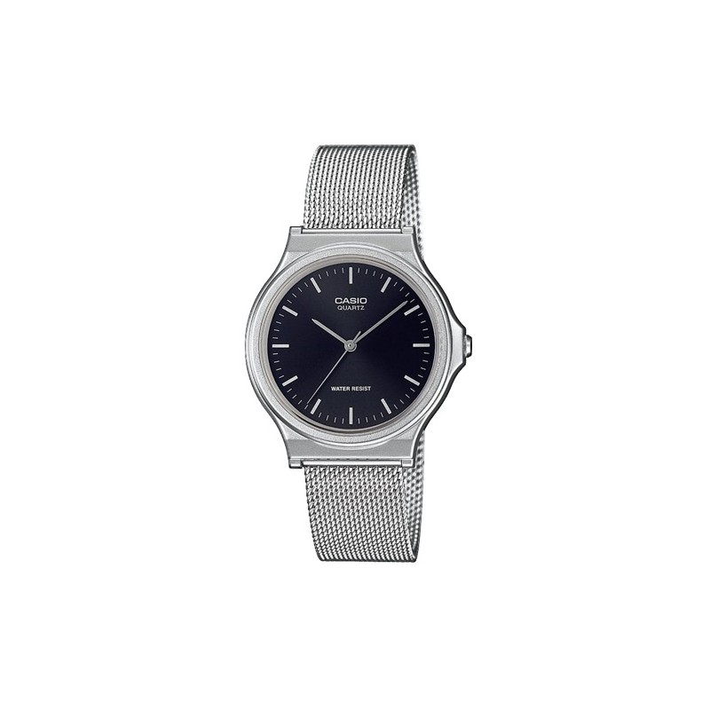 Reloj Casio Unisex MQ-24M-1E Negro Malla Milanesa | Joyería Parejo
