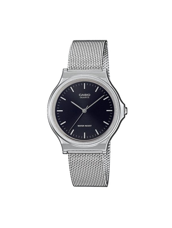 Reloj Casio Unisex MQ-24M-1E Negro Malla Milanesa | Joyería Parejo