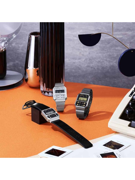 Reloj Casio Vintage A100WE-7B Digital Plateado | Joyería Parejo