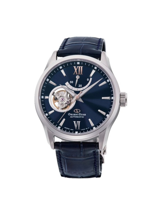 OrientStar 149-RE-AT0006L00B Men's Blue Leather Steel Watch