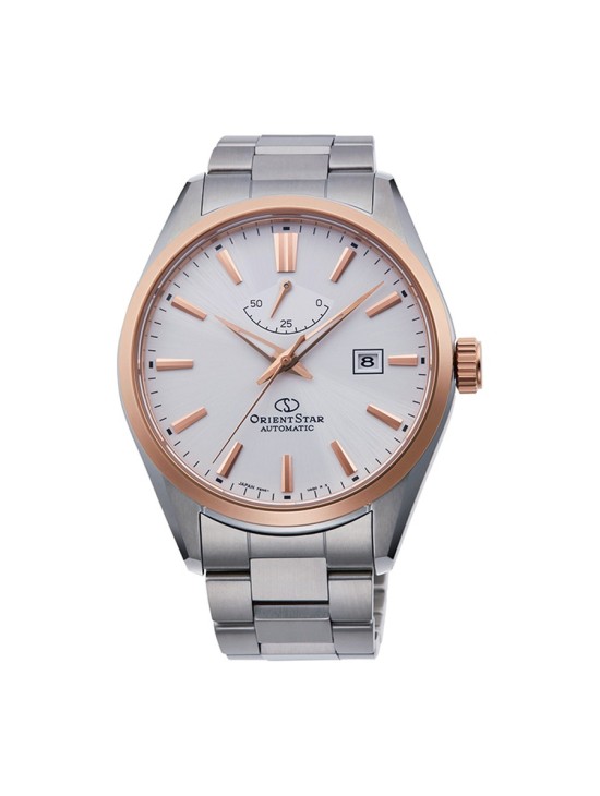 OrientStar 149-RE-AU0401S00B Men's Steel Watch with Gold Bezel