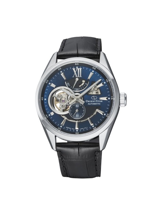 OrientStar 149-RE-AV0005L00B Men's Watch Steel & Black Leather