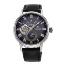 OrientStar Watch 149-RE-AY0107N00B Men's Stainless Steel with Black Leather Strap